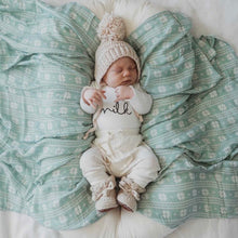 Load image into Gallery viewer, Organic Cotton + Bamboo Swaddle - Snowflake
