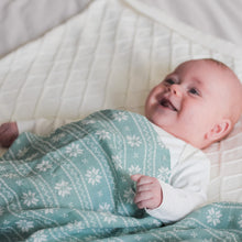 Load image into Gallery viewer, Organic Cotton + Bamboo Swaddle - Snowflake
