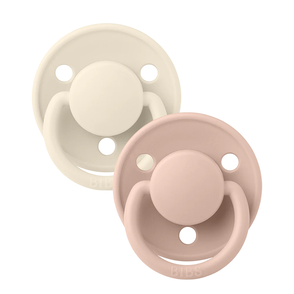 BIBS De Lux (Silicone) - Ivory/Blush | 2 pack