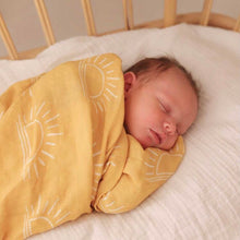 Load image into Gallery viewer, Organic Cotton + Bamboo Sunshine Swaddle
