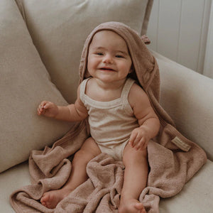 Baby Hooded Towel - Terracotta