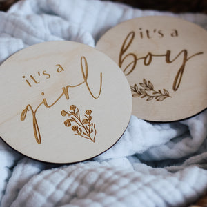 Double Sided Wooden Announcement Discs
