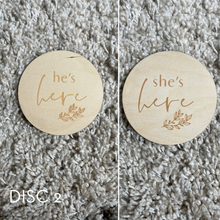 Load image into Gallery viewer, Double sided wooden disc - Slightly Imperfect
