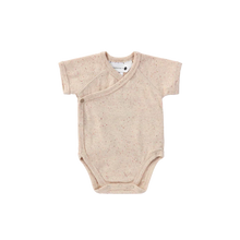 Load image into Gallery viewer, Organic Kimono Bodysuit. S/S Beige Speckled
